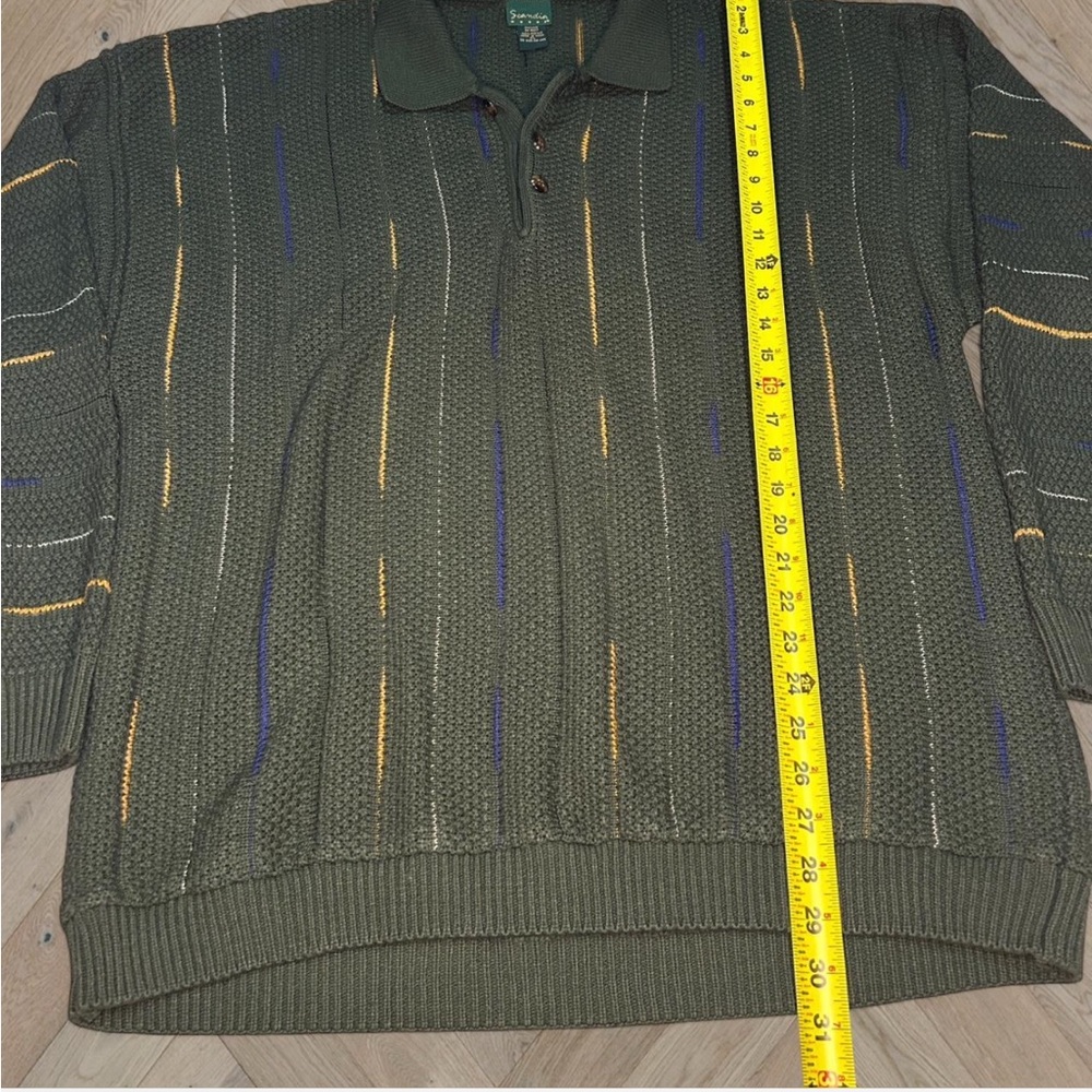 Green Grandpa Polo Sweater - Picture 5 of 5